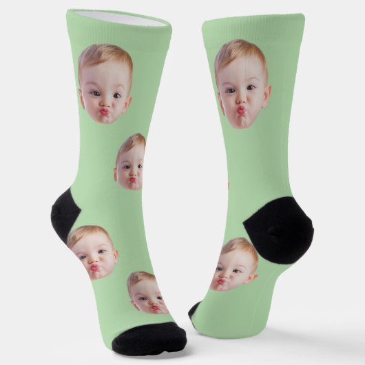 Benutzerdefinierte Gesichtssocken Geschenk Persona Socken (Gewinkelt)