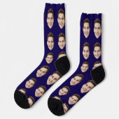 Benutzerdefinierte Gesichtssocken Personalisierte  Socken (Linkes Detail)