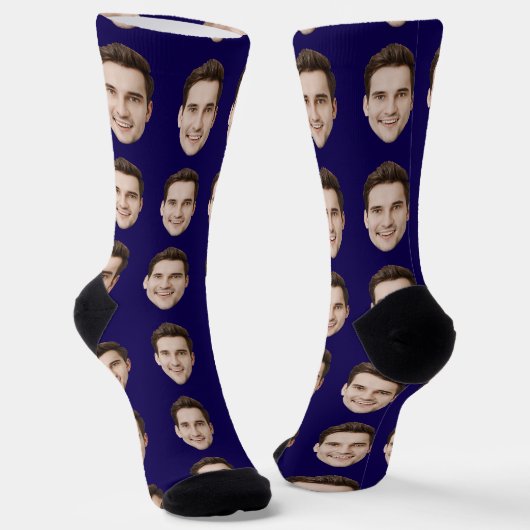 Benutzerdefinierte Gesichtssocken Personalisierte  Socken (Gewinkelt)