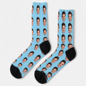Benutzerdefinierte Gesichtssocken Socken (Linkes Detail)