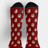 Benutzerdefinierte Gesichtssocken, Weihnachtsmann- Socken (Oben)