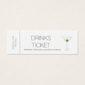 Benutzerdefinierte Getränkekarte für Hochzeitsempf (Vorderseite)