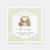 Benutzerdefinierte Gingham Sie ist frisch auf dem Serviette (Vorderseite)