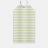Benutzerdefinierte Gingham Sie ist frisch vom Mark Geschenkanhänger (Rückseite)