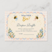 Benutzerdefinierte Gingham What Will It Bee Windel Begleitkarte (Vorderseite)