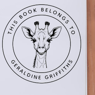 Benutzerdefinierte Giraffe Dieses Buch gehört zum Permastempel