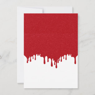 Benutzerdefinierte Glitter-Tomatenrot-Top-Einladun Einladung