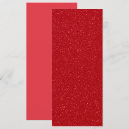 Benutzerdefinierte Glitzer Tomato Red Flat Card (Vorne/Hinten)