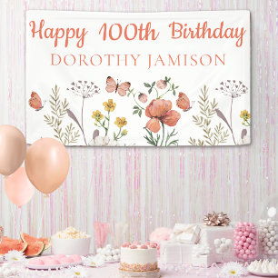 Benutzerdefinierte Glückliche 100. Geburtstag Wild Banner