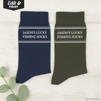 Benutzerdefinierte Glücks-Angler-Socken, Lustiger