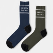 Benutzerdefinierte Glücks-Angler-Socken, Lustiger Socken (Linkes Detail)