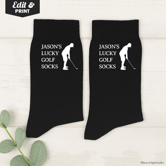 Benutzerdefinierte Glücks-Golf-Socken, Geburtstag  Socken