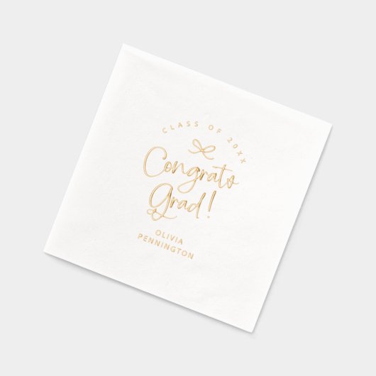 Benutzerdefinierte Glückwunsch Grand Script Abschl Servietten Mit Folie (Links)
