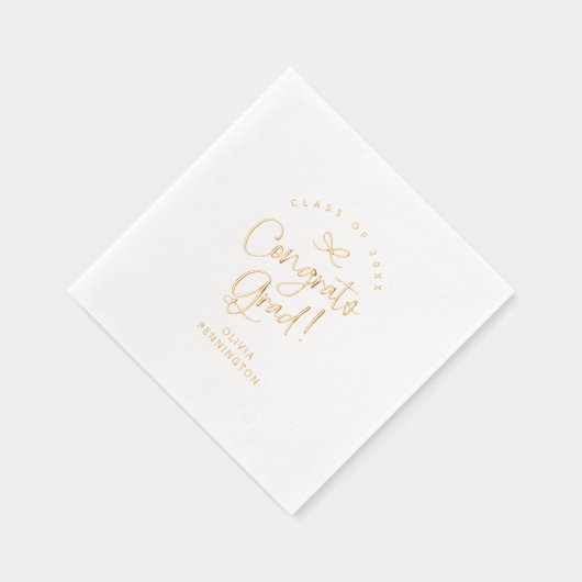 Benutzerdefinierte Glückwunsch Grand Script Abschl Servietten Mit Folie (Rechts)