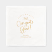 Benutzerdefinierte Glückwunsch Grand Script Abschl Servietten Mit Folie (Vorderseite)