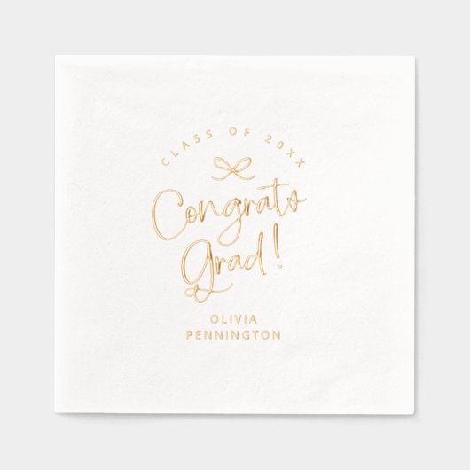 Benutzerdefinierte Glückwunsch Grand Script Abschl Servietten Mit Folie (Vorderseite)