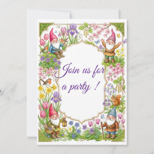 Benutzerdefinierte Gnomecore-Cottage-Party-Einladu Einladung