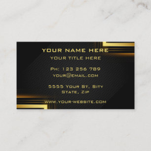 Benutzerdefinierte Gold Black Business Card - Beru Visitenkarte