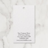 Benutzerdefinierte Gold Floral Spray Ohrring-Grafi Geschenkanhänger (Rückseite)