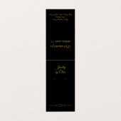 Benutzerdefinierte "Gold"-Geblüht Schwarze Ohrring Visitenkarten (Außenseite Aufgefaltet)