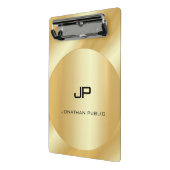 Benutzerdefinierte Gold-Look Elegante moderne Mono Mini Klemmbrett (Gewinkelt2)