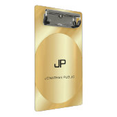 Benutzerdefinierte Gold-Look Elegante moderne Mono Mini Klemmbrett (Schrägansicht)