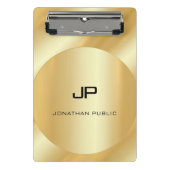 Benutzerdefinierte Gold-Look Elegante moderne Mono Mini Klemmbrett (Vorderseite)