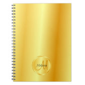 Benutzerdefinierte Gold Look Elegante Monogram Vor Notizblock (Vorderseite)