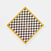 Benutzerdefinierte Gold-Porlien Checked-Muster-Woh Serviette (Ecke)