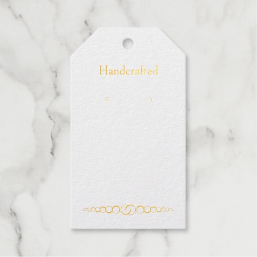 Benutzerdefinierte Gold Rings, die sich auf Earrin Geschenkanhänger (Vorderseite)