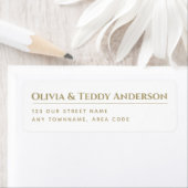 Benutzerdefinierte GOLD Text Elegante Einfache Rüc (Insitu)