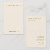 Benutzerdefinierte Gold Text Elegante moderne Vorl Visitenkarte (Vorne/Hinten)