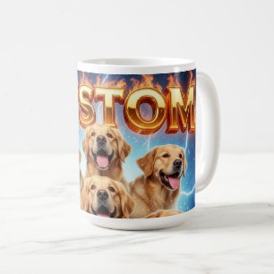 Benutzerdefinierte Golden Retriever Kosmische Blit Kaffeetasse