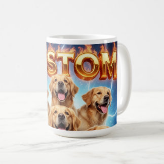 Benutzerdefinierte Golden Retriever Kosmische Blit Kaffeetasse