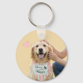 Benutzerdefinierte Golden Retriever-Mutter-Botscha Schlüsselanhänger (Rückseite)