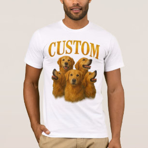 Benutzerdefinierte Golden Retriever-Porträt-Kunst T-Shirt