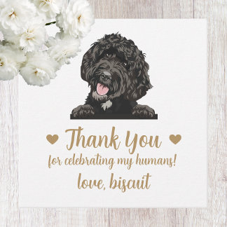 Benutzerdefinierte Goldendoodle-Hunde-Hochzeitsgun Geschenkanhänger