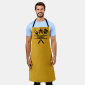 Benutzerdefinierte goldene Grillschürze Schürze (Getragen)