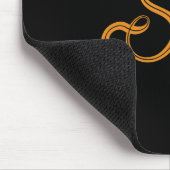 benutzerdefinierte Goldskriptinitialen schwarz Mousepad (Ecke)