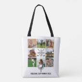 Benutzerdefinierte Golf-Collage mit Monogramm-Desi Tasche (Rückseite)