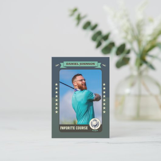 Benutzerdefinierte Golf-Handelskarte, Personalisie Telefonnummerkarte (Stehend Vorderseite)