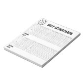 Benutzerdefinierte Golf-Scorekarten Notizblock (Rotiert)