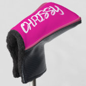 BENUTZERDEFINIERTE GOLFABDECKUNG ROSA GOLF HEADCOVER (3/4 Vorderseite)