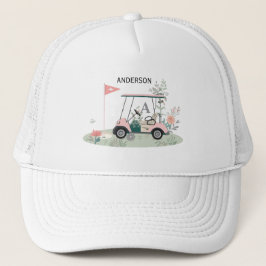 Benutzerdefinierte Golfcart-Mütze mit Namen und Fl Truckerkappe