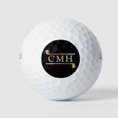 Benutzerdefinierte Golfschläger Elegantes Monogram Golfball (Vorderseite)