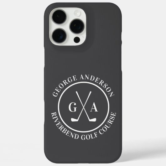 Benutzerdefinierte Golfschlägerkopfabdeckung mit p Case-Mate iPhone Hülle (Rückseite)