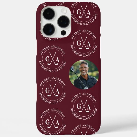 Benutzerdefinierte Golfschlägerkopfabdeckung Perso Case-Mate iPhone Hülle (Rückseite)