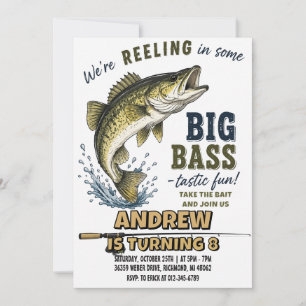 Benutzerdefinierte Gone Fishing Geburtstagsfeier Einladung