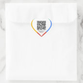 Benutzerdefinierte Google-Bewertungen QR Code Comp Herz-Aufkleber (Tasche)