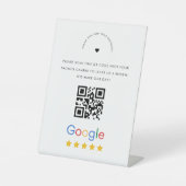 Benutzerdefinierte Google-Bewertungen QR Code Comp Sockelschild (Vorderseite)